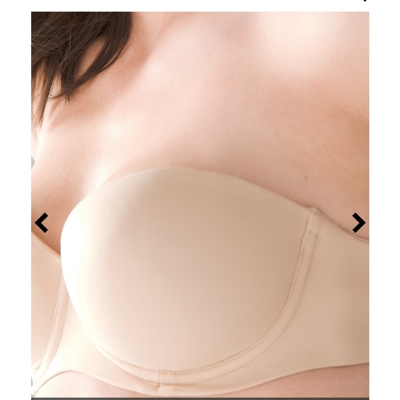 SOMA Embraceable Strapless full coverage bra underwire warm amber / tan 34DD - Picture 2 of 13